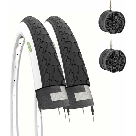 2 COPERTONI BIANCONERI + 2 CAMERE D'ARIA 700 X 35 BICI UOMO