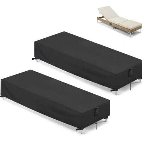 2 coperture per lettino da giardino, coperture per lettini da esterno, coperture per lettini da sole resistenti ai raggi UV (210 x 75 x 30 cm)