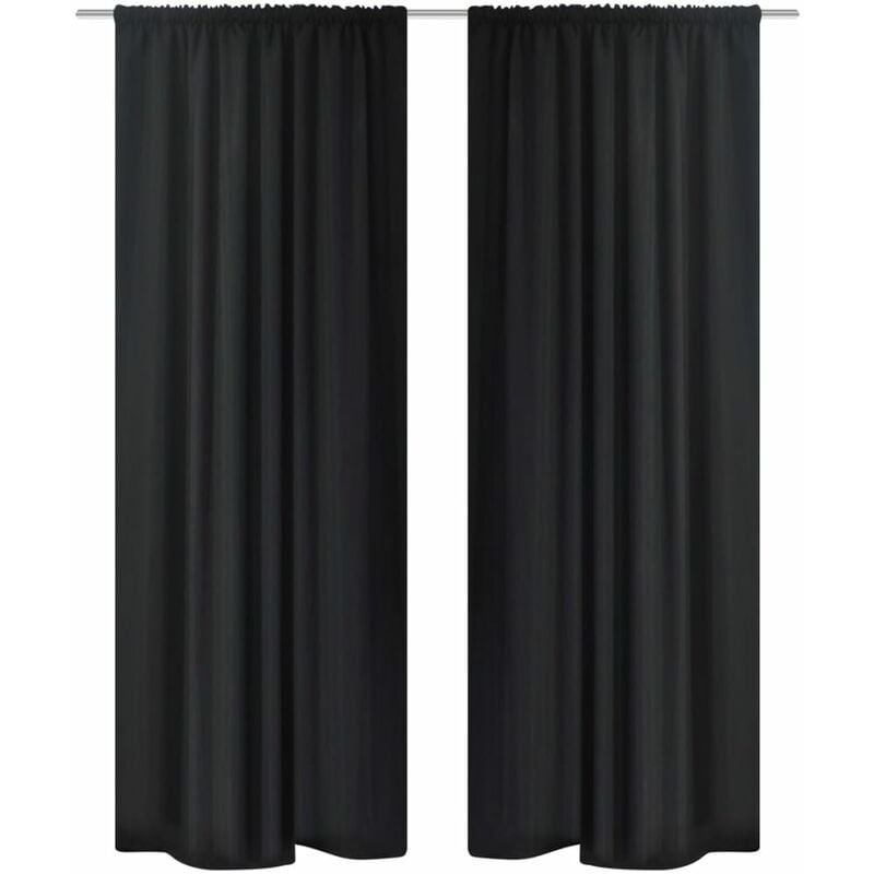 

Cortinas Opacas 2 Unidades Doble Capa 140x245 cm Negro - Negro - Vidaxl