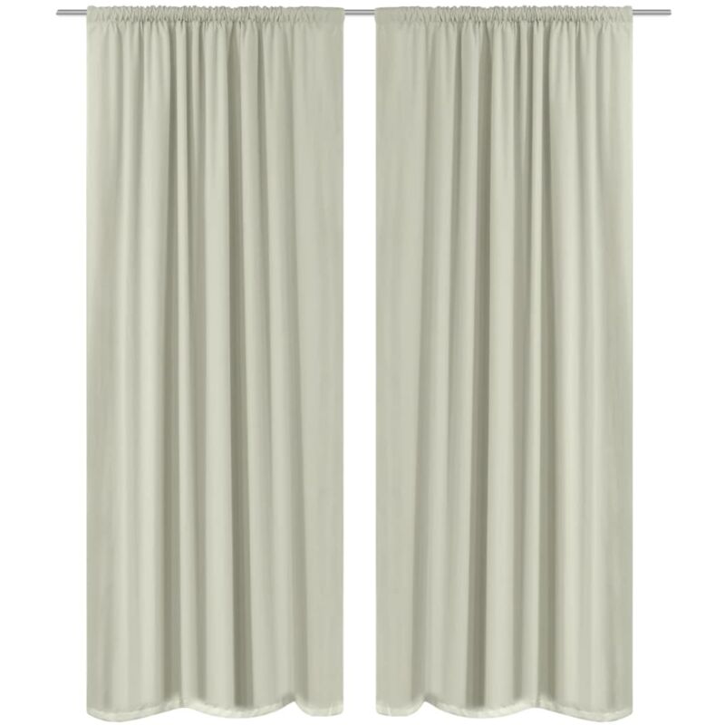 

Cortinas Opacas 2 Unidades Doble Capa 140x245 cm Crema - Crema - Vidaxl