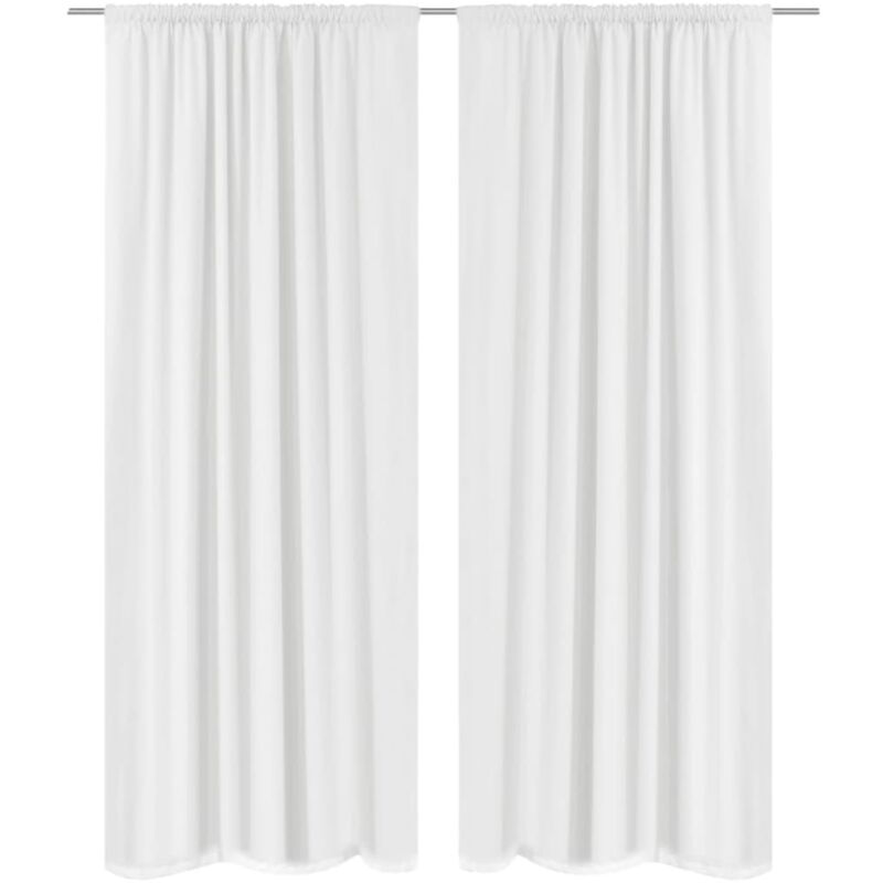 

Cortinas Opacas 2 Unidades Doble Capa 140x245 cm Blanco - Blanco - Vidaxl