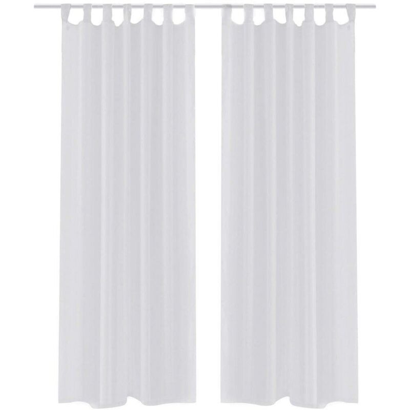 

2 Cortinas blancas transparentes 140 x 175 cm