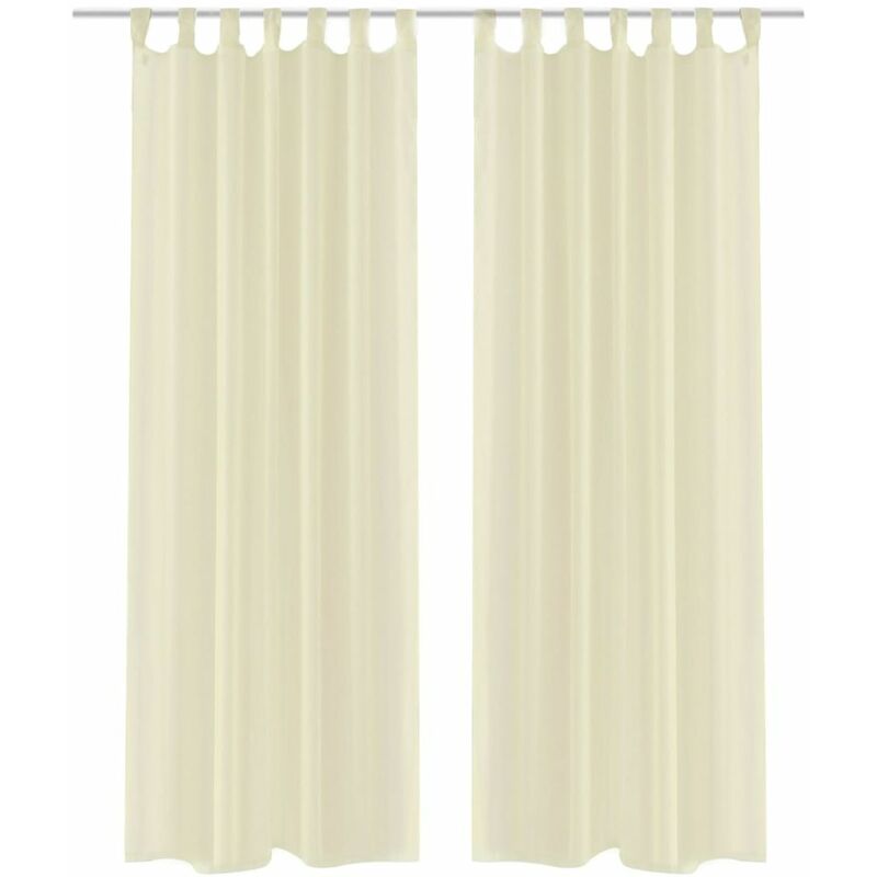 

2 Cortinas color crema transparentes 140 x 175 cm