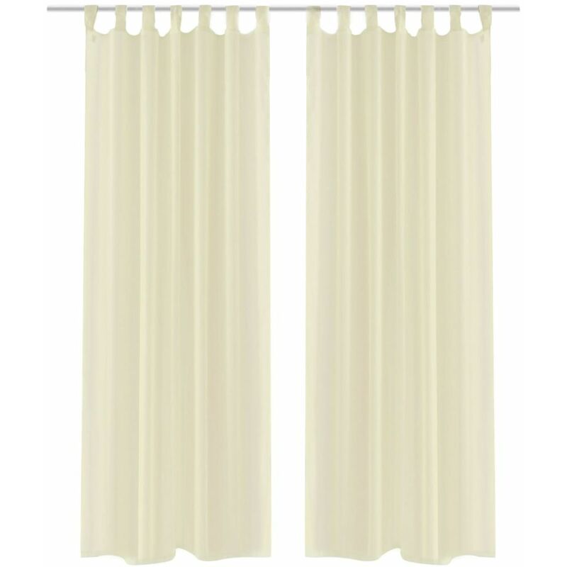 

2 Cortinas color crema transparentes 140 x 175 cm
