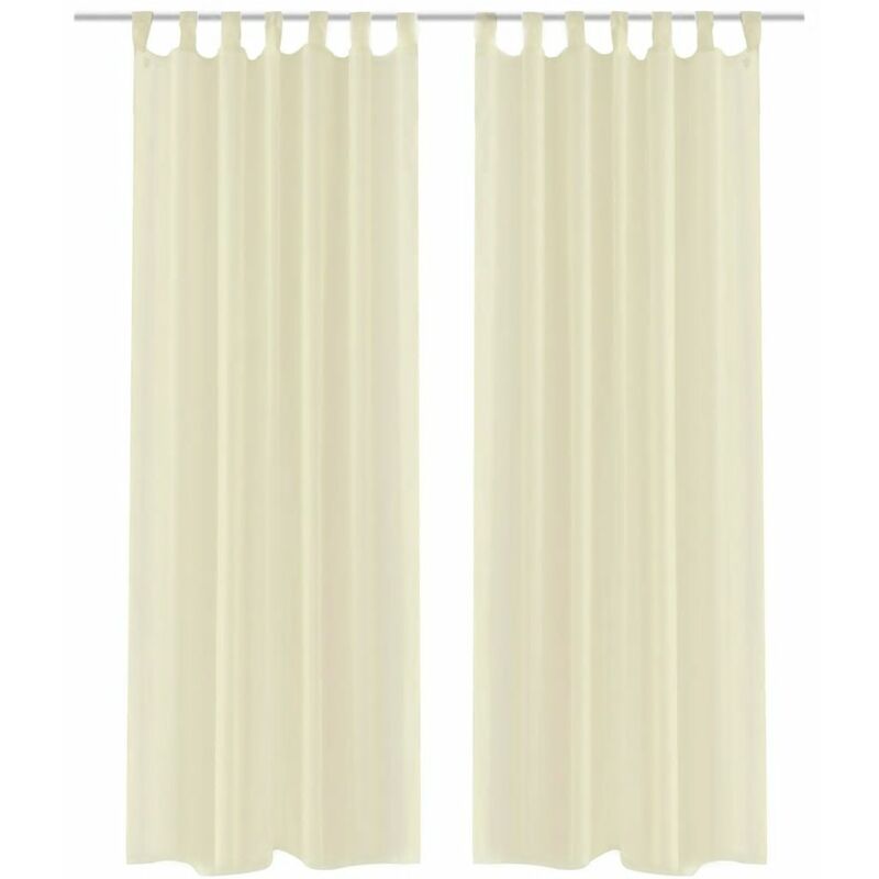 

2 Cortinas color crema transparentes 140 x 245 cm