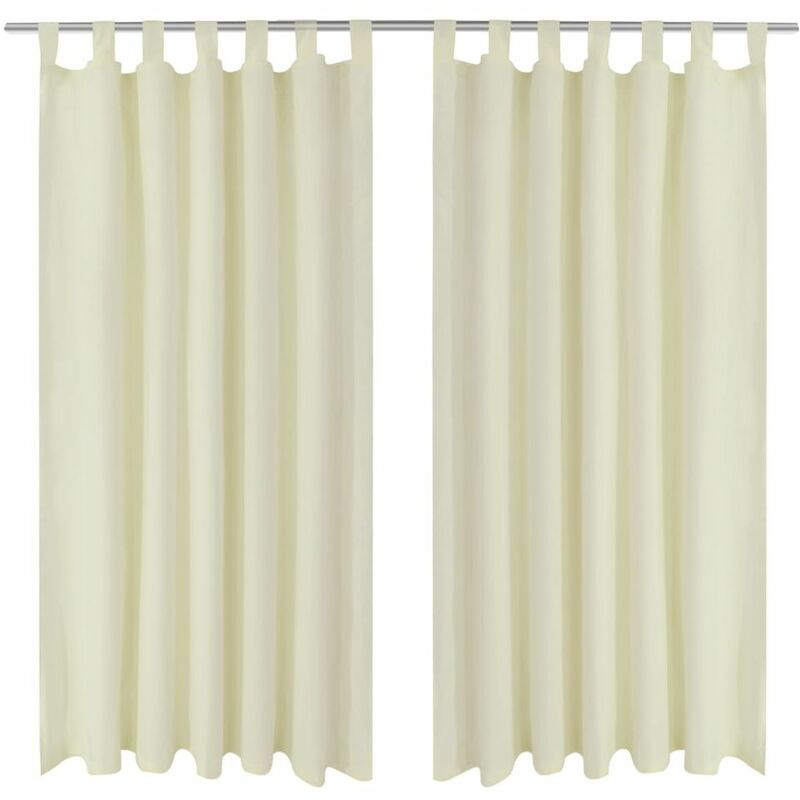 

2 cortinas micro-satinadas con trabillas 140 x 175 cm