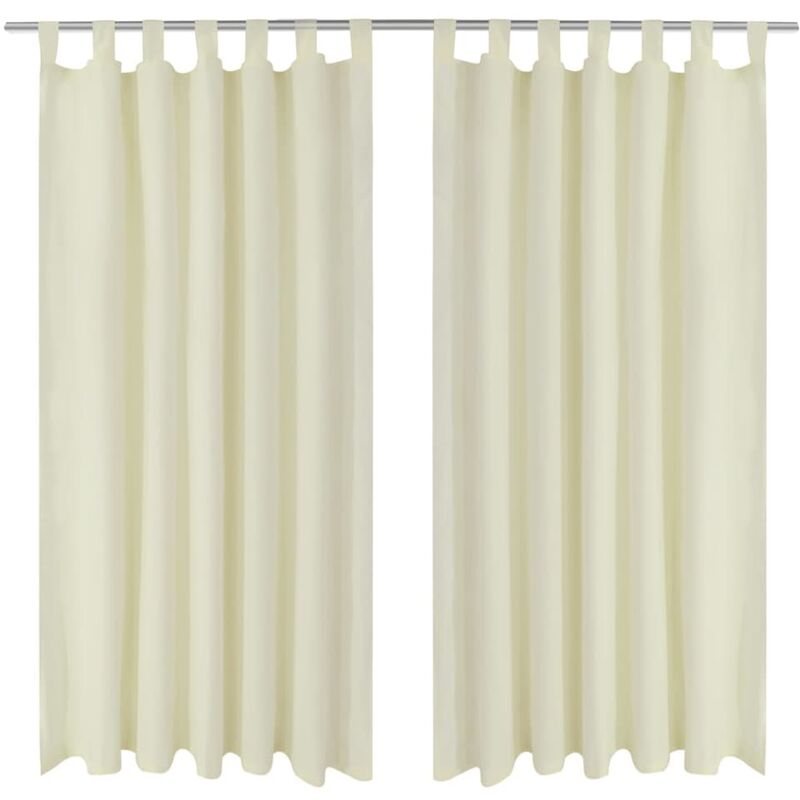 

2 cortinas micro-satinadas con trabillas 140 x 175 cm