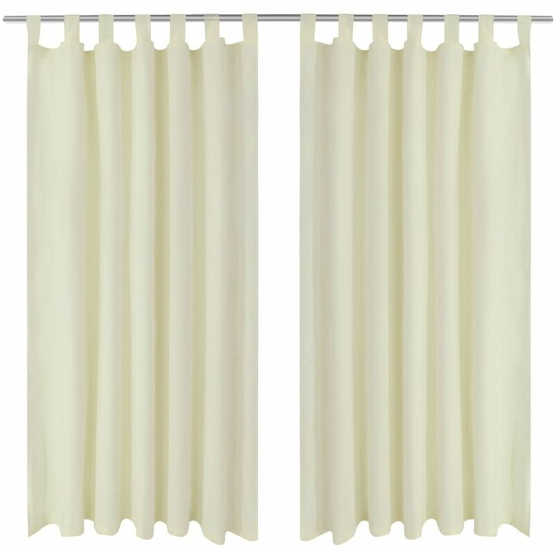 

2 cortinas micro-satinadas con trabillas 140 x 225 cm