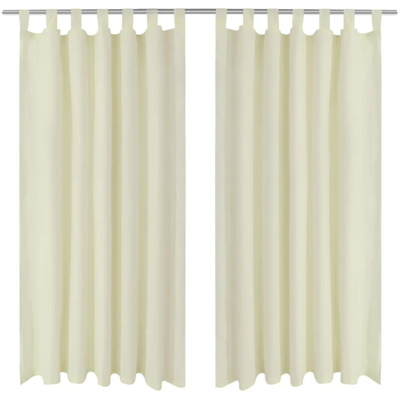 

2 cortinas micro-satinadas con trabillas 140 x 245 cm