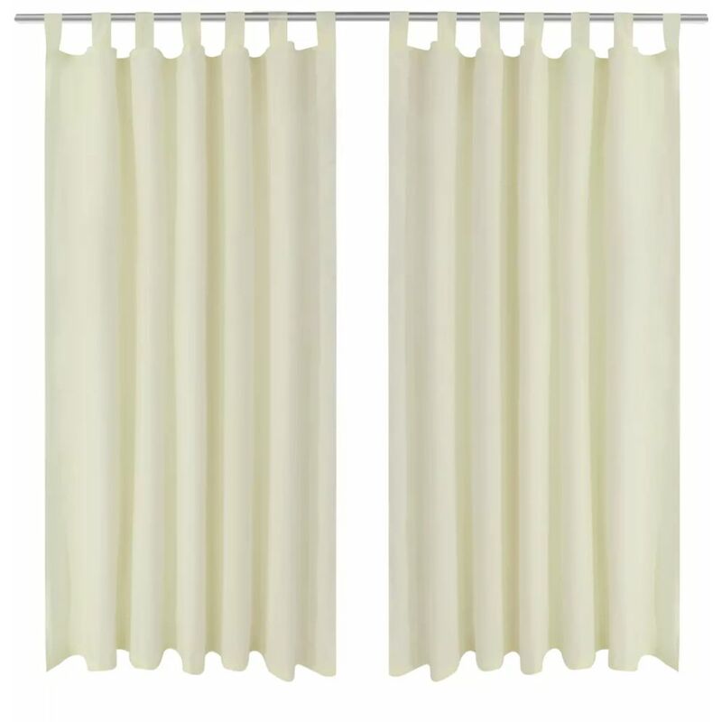 

2 cortinas micro-satinadas con trabillas 140 x 245 cm