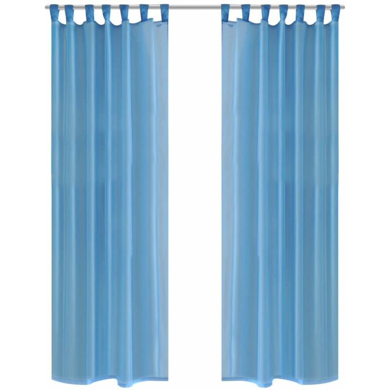 

2 Cortinas turquesas transparentes 140 x 175 cm