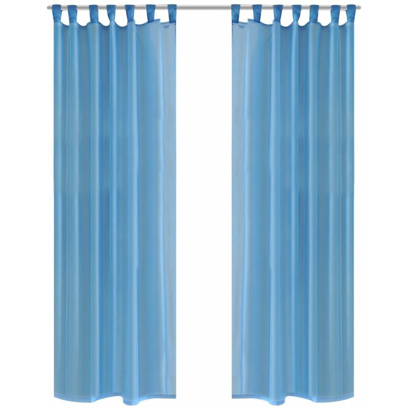 

2 cortinas turquesas transparentes 140 x 245 cm - Rogal