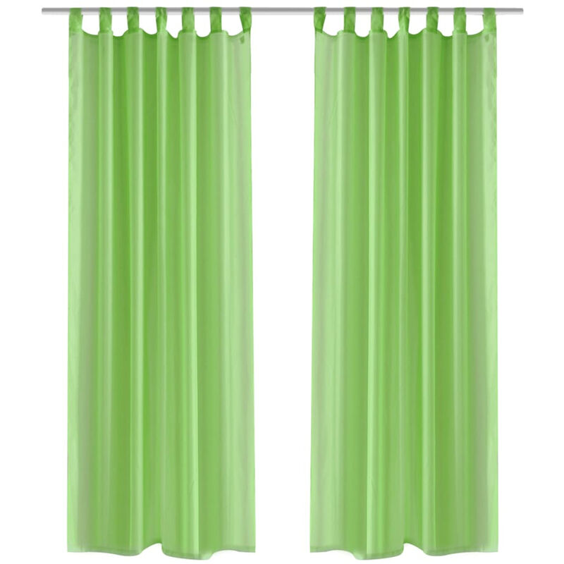 

2 Cortinas verdes transparentes 140 x 175 cm