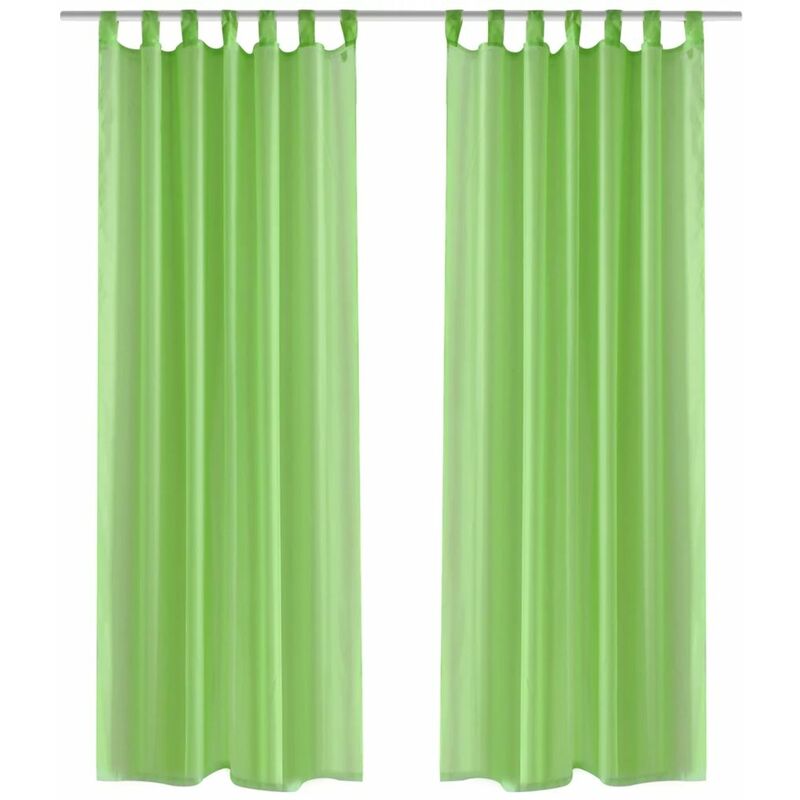 

2 Cortinas verdes transparentes 140 x 175 cm