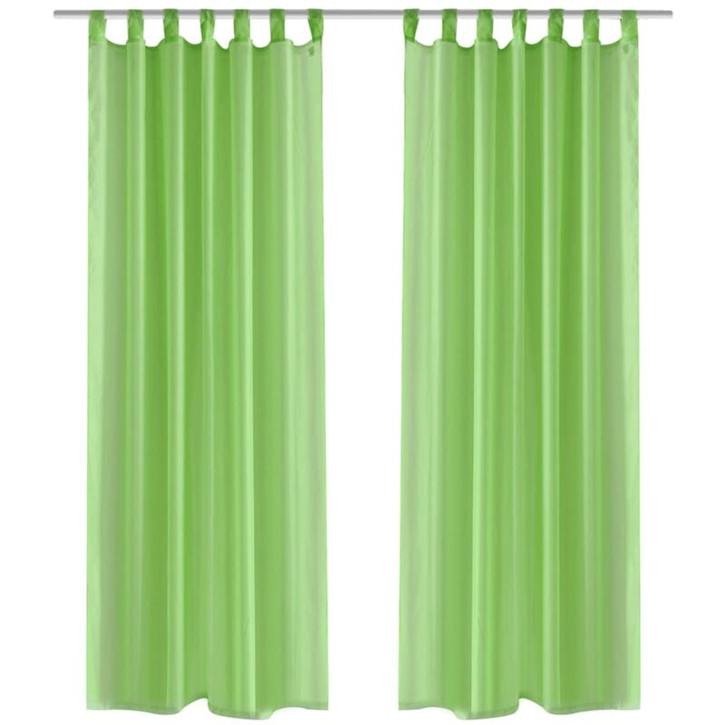 

2 Cortinas verdes transparentes 140 x 225 cm