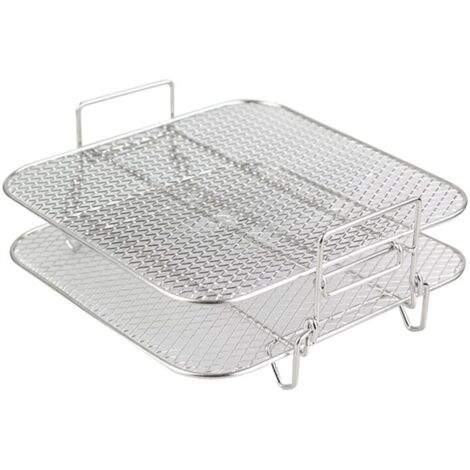 2-Couches Rack Grille Empilable en Acier Inoxydable pour 4.2-5.8QT Kitchen Four Steamer Cooker
