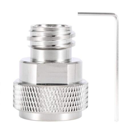 2 couleurs adaptateur de recharge de cylindre de CO2 remplacement du réservoir de réservoir en laiton de conversion pour la machine à café soda (Silver),Pièces D'Eau Gazeuse