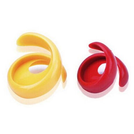 2 coupe-saucisses en spirale, rouge/jaune