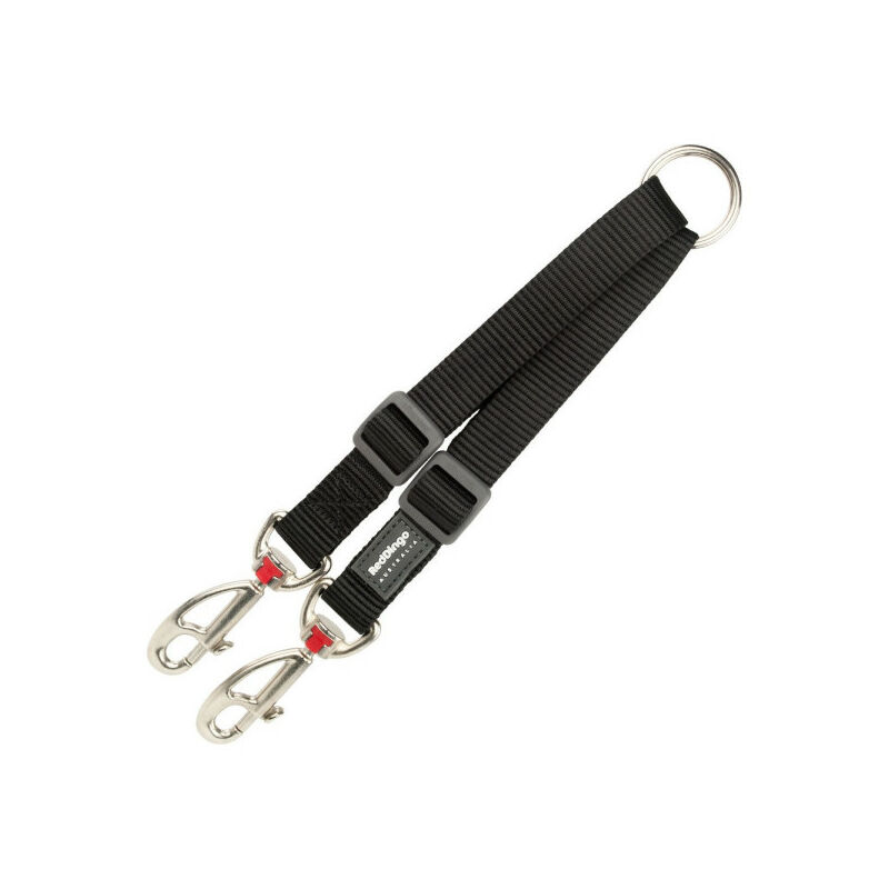 2 Accouplement pour laisse de chien Red Dingo Noir black (2 x 25-34 cm)