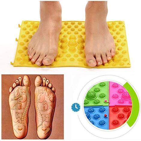 2 coussinets d'acupression pour massage des pieds (jaune)-Fei Yu