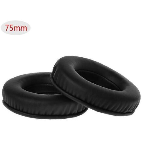 2 coussinets d'oreille souples de rechange pour casque audio - 75 mm