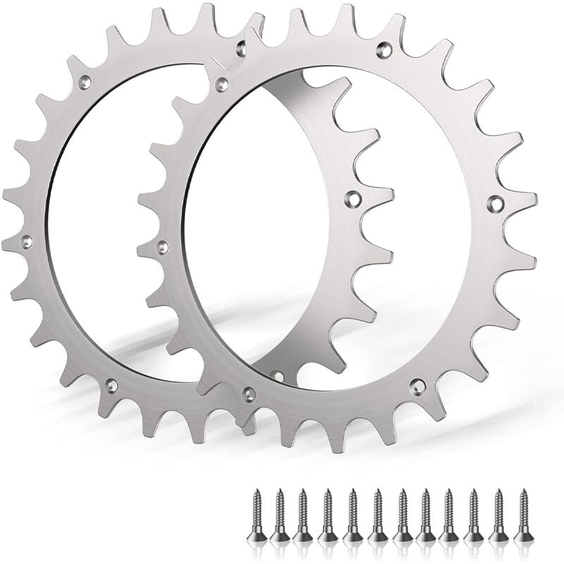 2 crampons en acier inoxydable de qualité supérieure pour modèle Worx s/m, 2 pointes à vis pour améliorer la traction en acier inoxydable, taille de