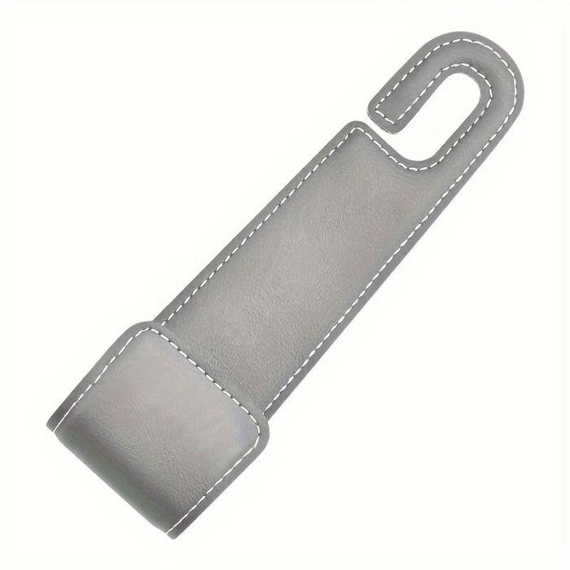 2 crochets de siège de voiture en cuir gris pour faciliter le rangement et la suspension des objets