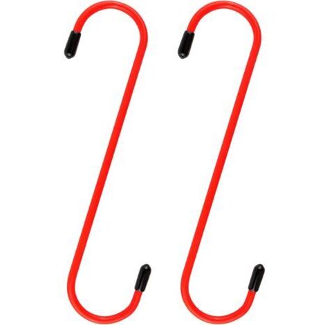 2 crochets extracteurs de pistons de freins de voiture pour la réparation d'essieux, crochets d'étrier de frein avec embout en caoutchouc, outils de mécanicien automobile (rouge)