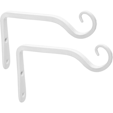 2 crochets muraux, supports pour plantes suspendues, 15 cm