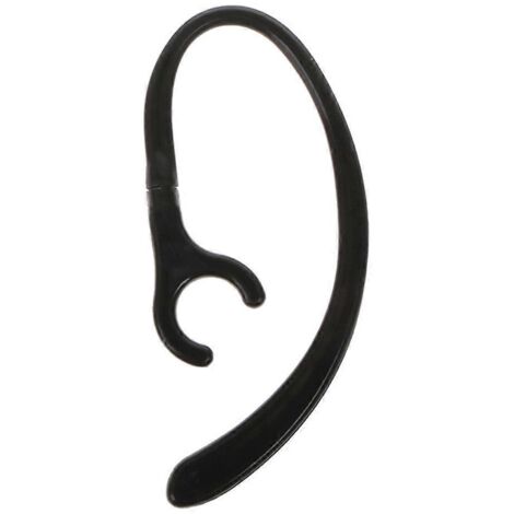 2 crochets universels pour écouteurs, compatibles Bluetooth, clips de serrage 7 mm - Noir