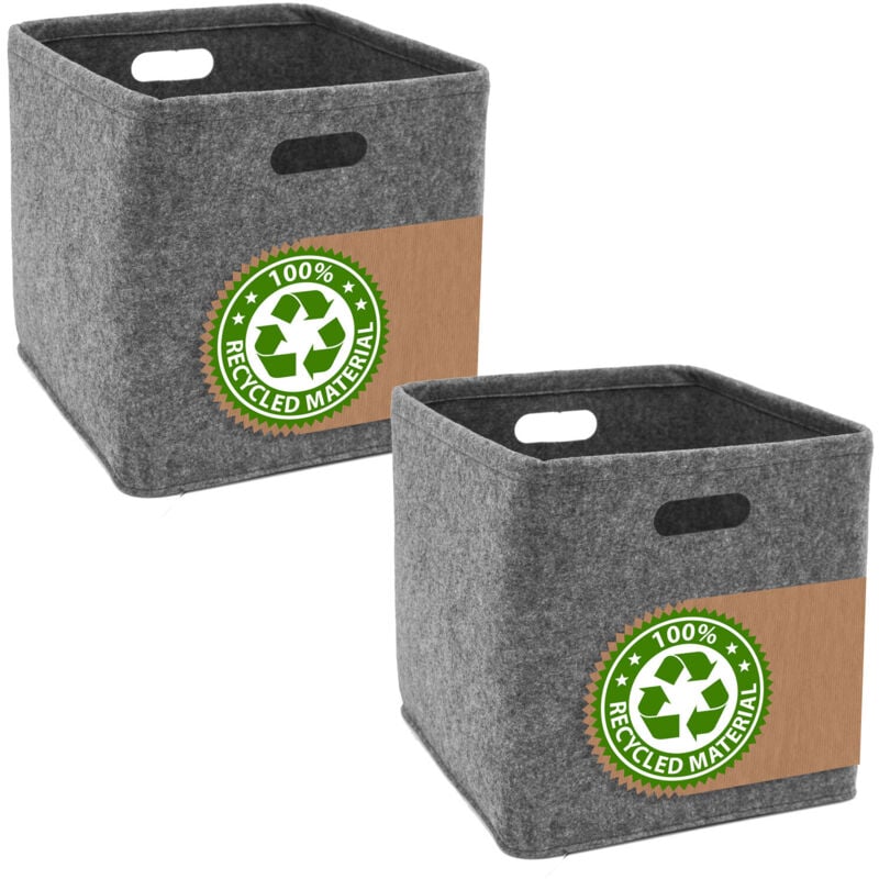 2 Cubes de Rangement 33x33x33 Box Rangement Compatible avec Etagere Ikea Kallax