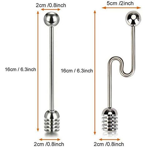 2 cuillères à miel droites et incurvées pour pots de miel-BDD