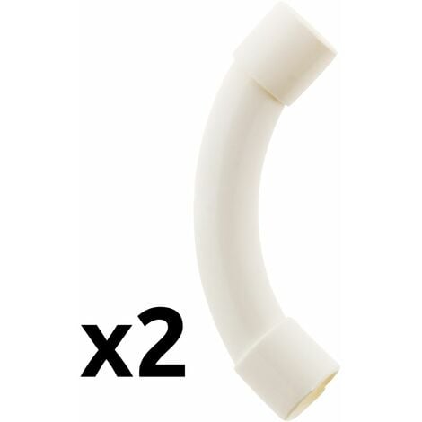 2 curvas para tubos - ∅16 mm -  Blanco -  Zenitech