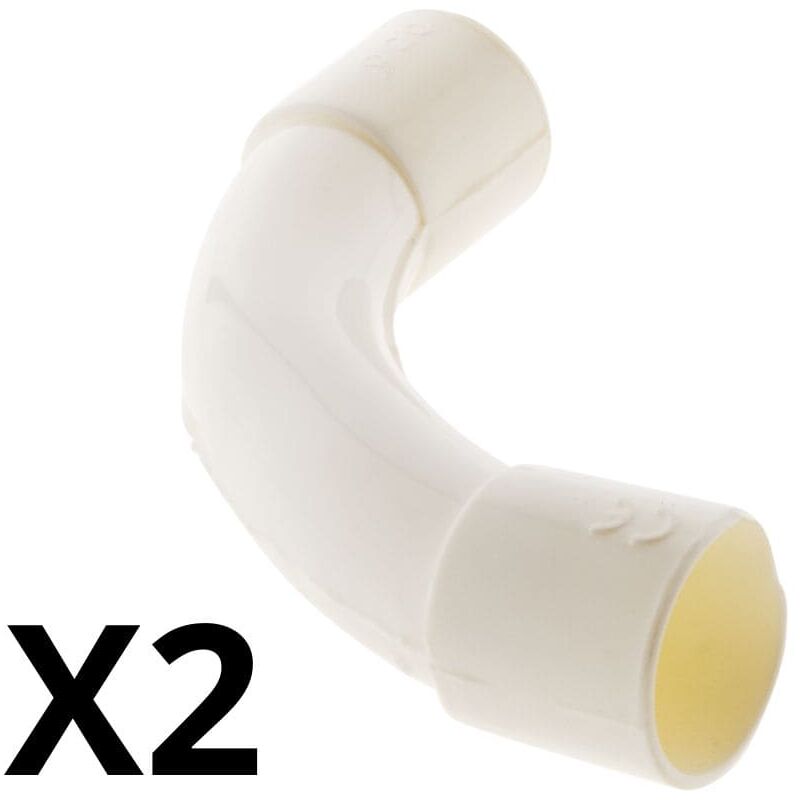 

2 curvas para tubos - 20 mm - Blanco - Zenitech