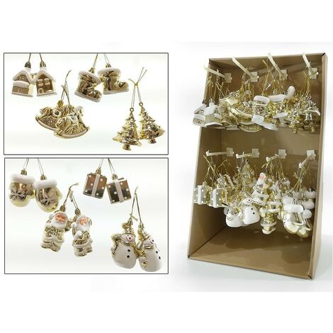 2 decorazioni in oro per albero di natale addobbi da casa allestimento vetrine