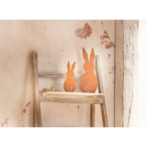  MUCKLILY Cartoon-Kaninchen-Ornamente Ostern-Statue Sternzeichen  Tierdekoration Desktop-Kaninchen-Statue Süße Ostern-skulptur Hasenornament  Hasenfiguren Kunsthandwerk Miniatur Weiß Keramik