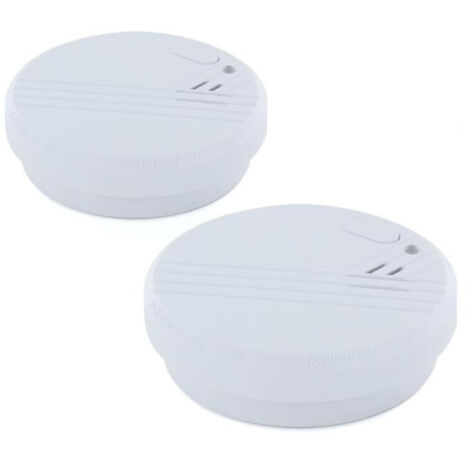 2 DÉTECTEURS DE FUMÉE OPTIQUES - CHACON - AVEC PILE ALKALINE 9 V - 1 AN - BLANC 34261