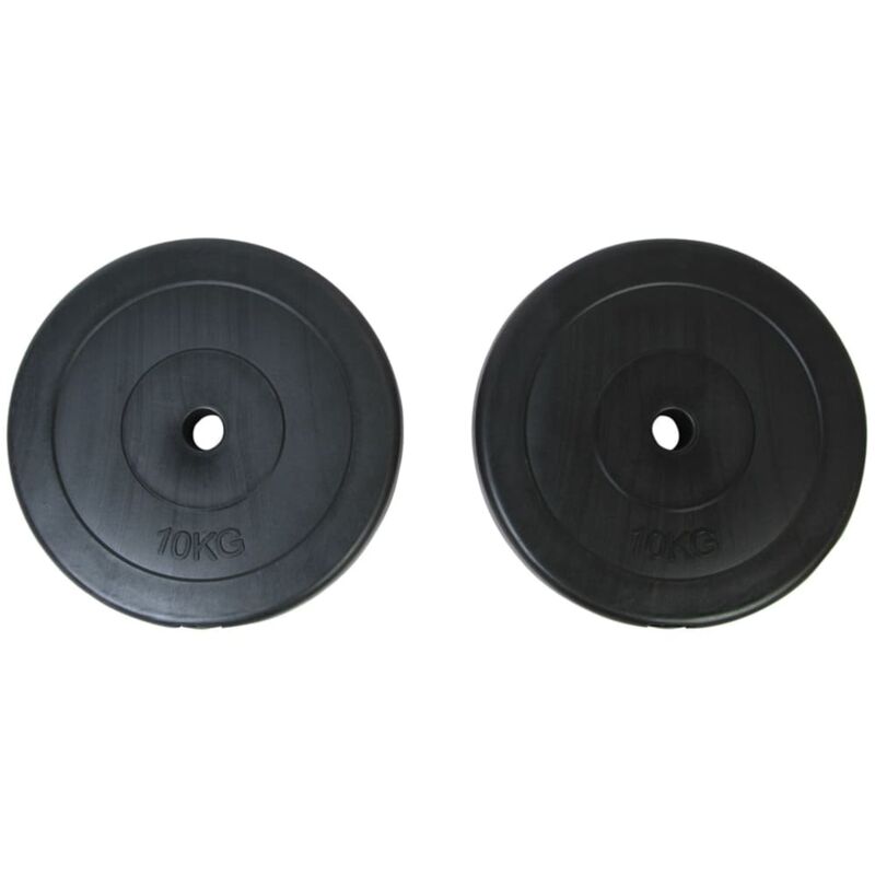 

Discos de pesas 2 unidades 10 kg - Negro - Vidaxl