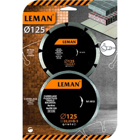 2 disques diamant meuleuse 115mm béton carrelage