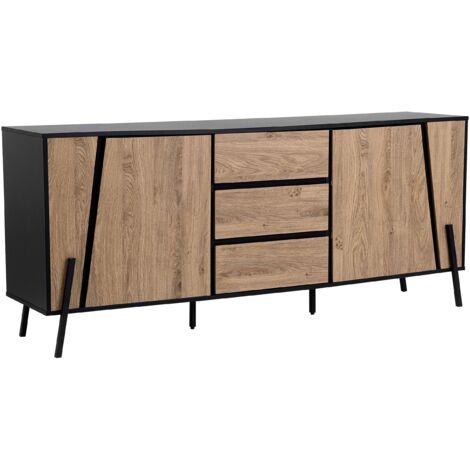 2 Door Sideboard BLACKPOOL Brown/ Black