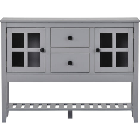2 Doors Sideboard, Kitchen Buffet, Cupboard Storage Cabinet, grey, 108*35*80 cm