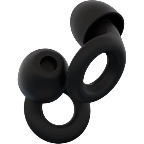 2 Embouts Auriculaires (comprend 4 Embouts Auriculaires De Rechange En Silicone) - Embouts Auriculaires Silencieux Avec Anneau Antibruit Noir - Pr