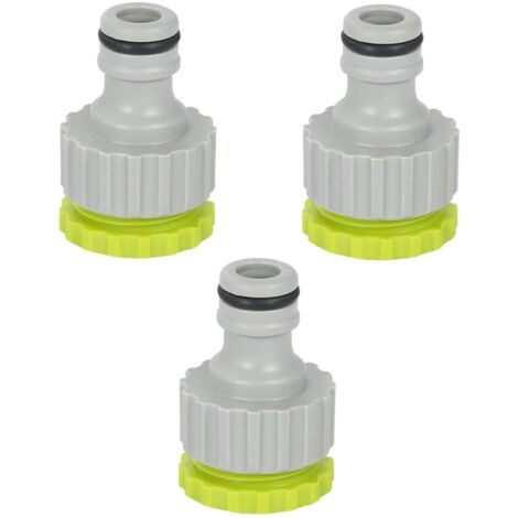 2-en-1 Adaptateur Robinet Tuyau Arrosage,Raccord Tuyau d'arrosage Robinet Cuisine,1/2” et 3/4” Connecteur Kit Raccord Rapide Pour L'irrigation D'Eau de Jardin,Connexion en Plastique(3 Pièces)