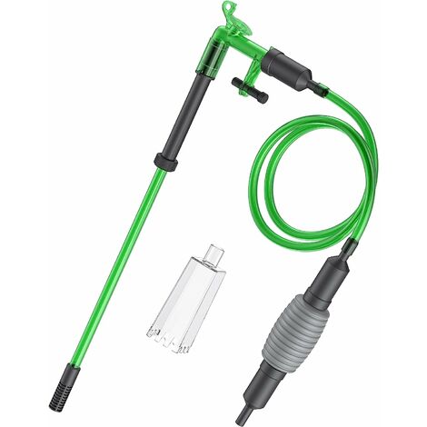 2 en 1 Aquarium Manuel Changeur d&39eau, Aspirateur Aquarium avec Siphon, Nettoyeur de Gravier pour Aquarium jusqu&39à 60cm