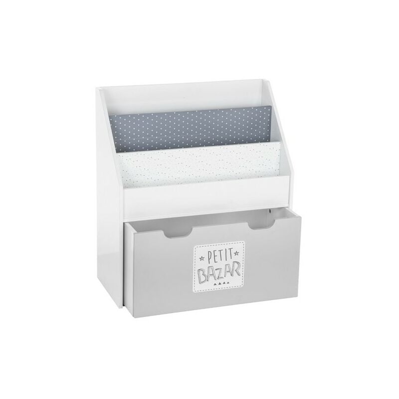 Bibliothèque Avec Bac Sur Roulettes Gris Atmosphera