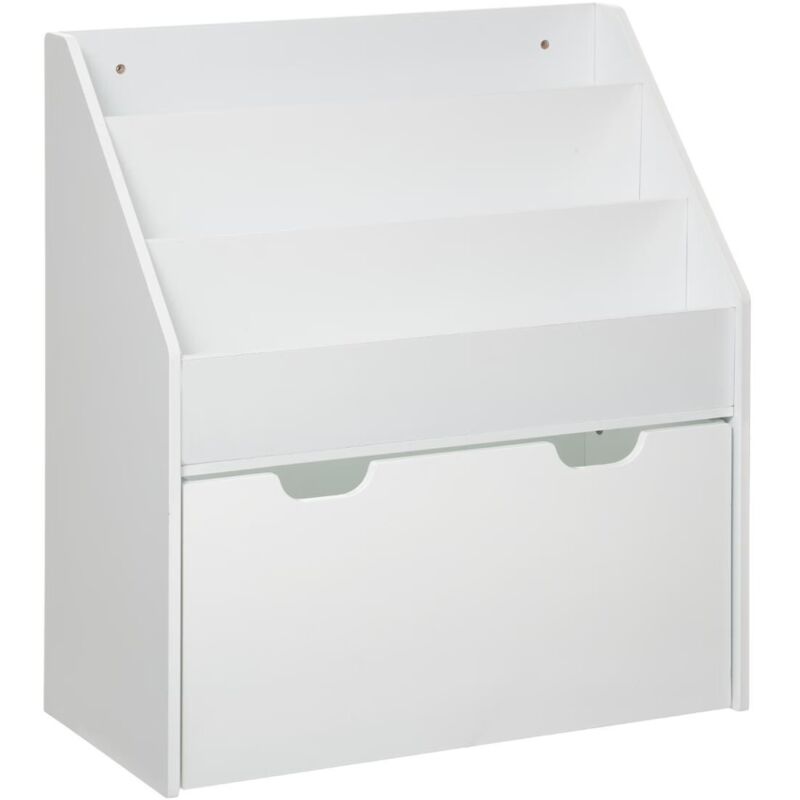 Bibliothèque Bac Roulettes Blanc Atmosphera