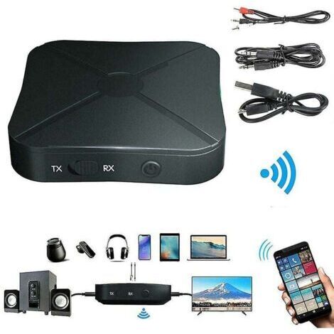 2 en 1 Bluetooth Transmetteur Récepteur Adaptateur Sans Fil Tv Stéréo Audio