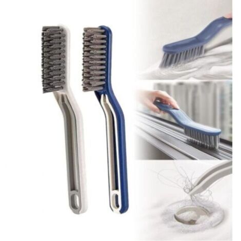 2 en 1 Brosses Multifonctionnelles,2Pcs Brosse à Joints d'angle de Salle de Bain,Brosse de Nettoyage avec Clip, pour Nettoyage en Carrelage Mural, Cadre de Fenêtre
