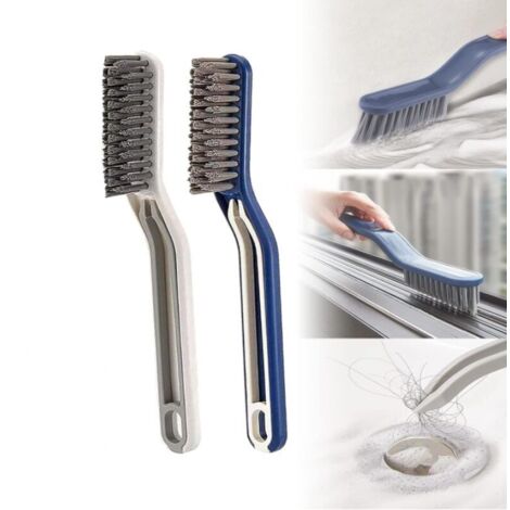2 en 1 Brosses Multifonctionnelles,2Pcs Brosse à Joints d'angle de Salle de Bain,Brosse de Nettoyage avec Clip, pour Nettoyage en Carrelage Mural, Cadre de Fenêtre