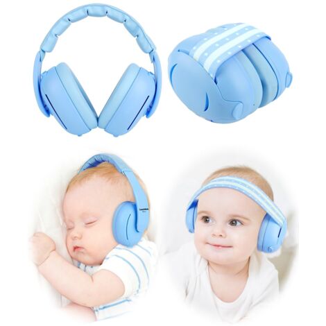 [2 en 1] Casque antibruit pour bébé - [Deux modes] Casque antibruit pour bébé - Casque antibruit pour nourrissons - Protection auditive pour les enfants âgés de 3 mois à 4 ans